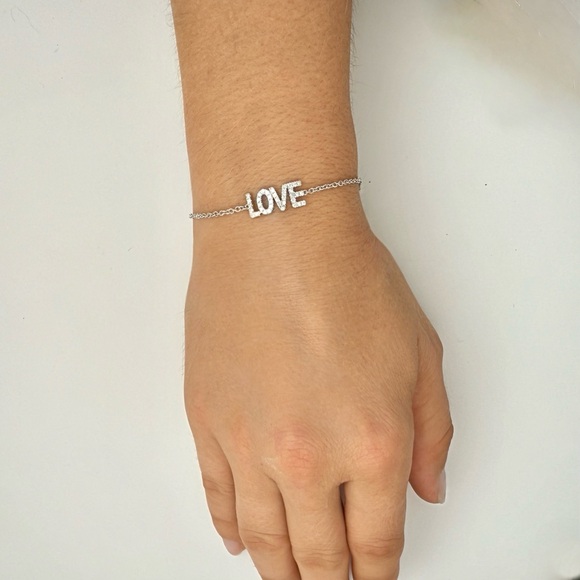 Natural Diamond 'Love' Bracelet - Picture 4 of 8